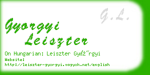 gyorgyi leiszter business card